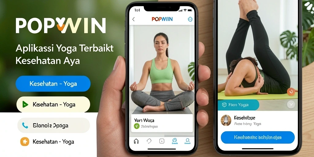Tampilan antarmuka aplikasi Yoga POPWIN yang menarik dan mudah digunakan.
