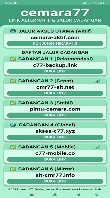 Tampilan link alternatif cemara77
