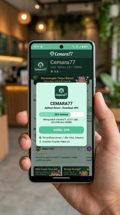 Tampilan halaman APK cemara77